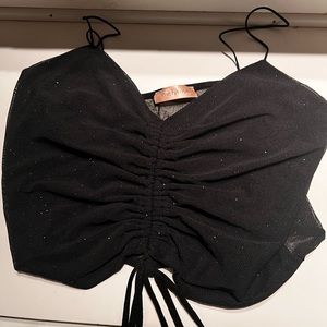 Black glittery top